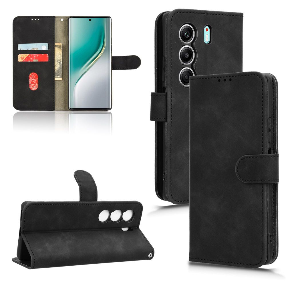 Flip Cover For Tecno Camon 40 Leather Case [Flip Vintage Leather] Wallet Shockproof Durable Retro Phone Case