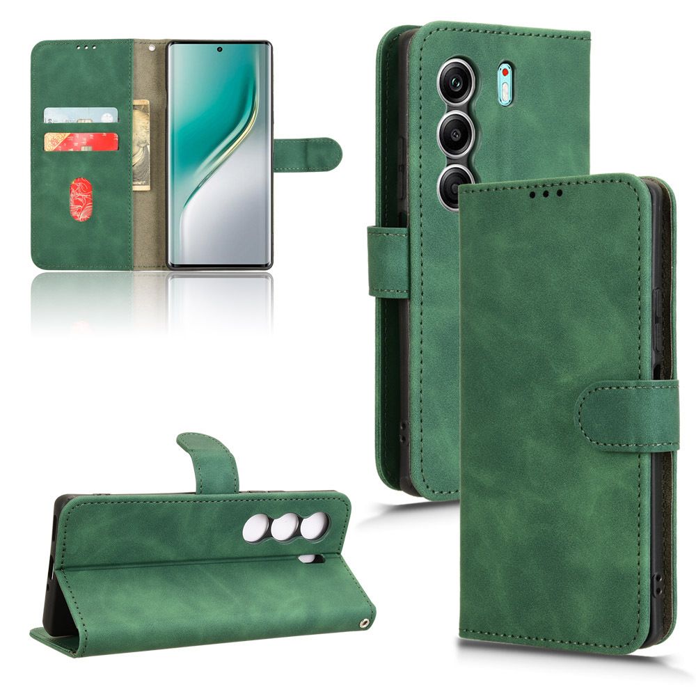 Flip Cover For Tecno Camon 40 Leather Case [Flip Vintage Leather] Wallet Shockproof Durable Retro Phone Case