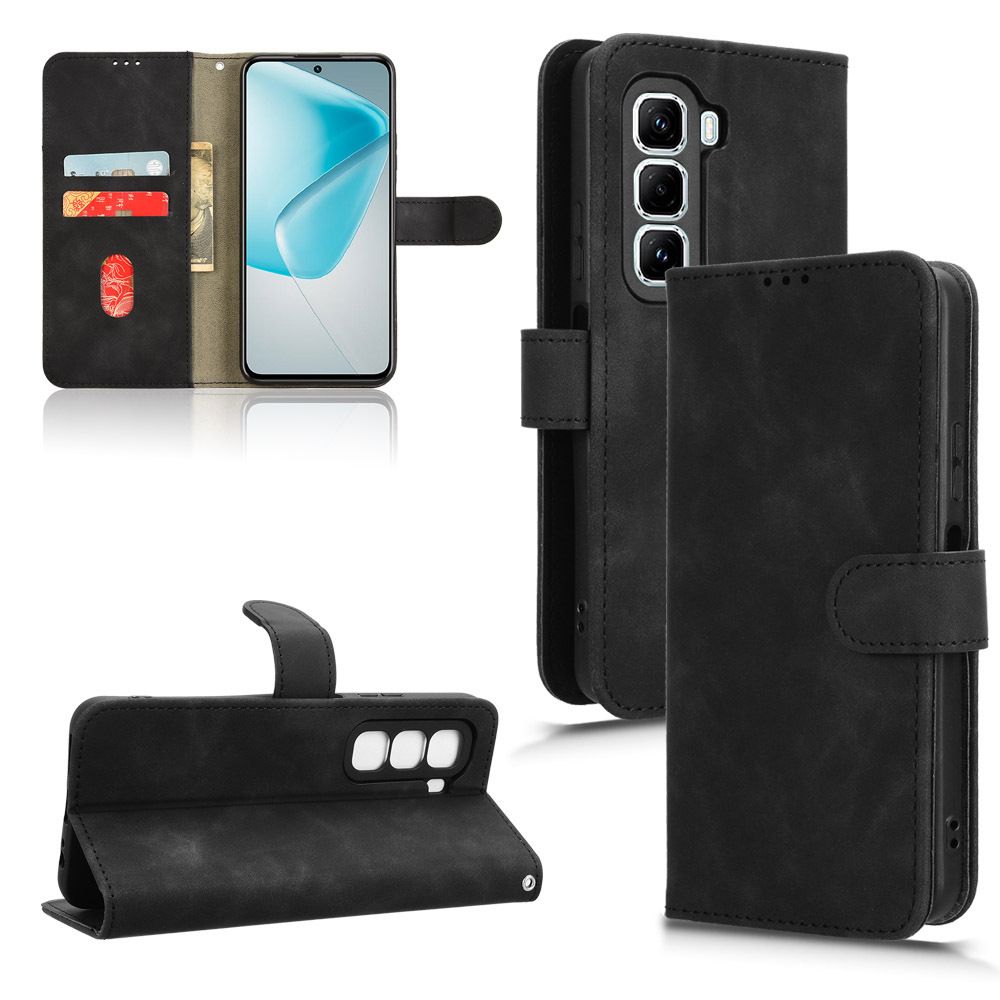 Flip Cover For Infinix Hot 50 Pro+ Plus Leather Case [Flip Vintage Leather] Wallet Shockproof Durable Retro Phone Case
