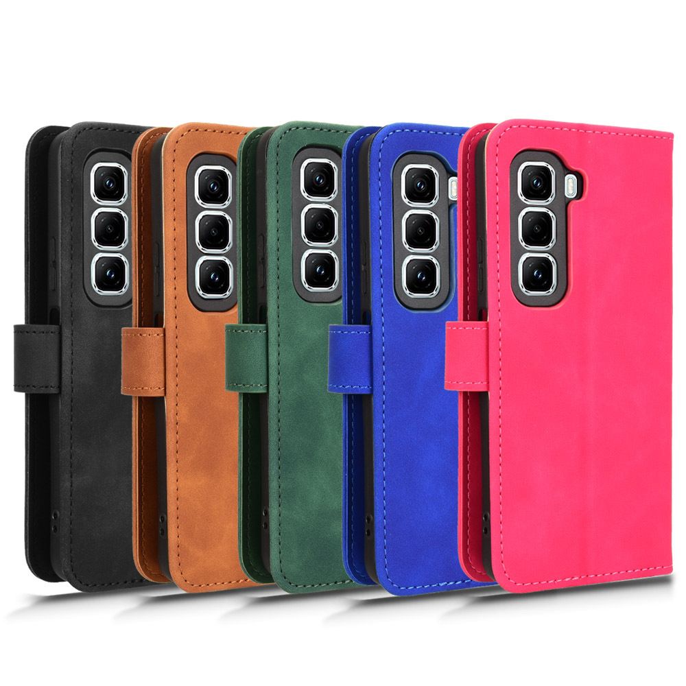 Flip Cover For Infinix Hot 50 Pro+ Plus Leather Case [Flip Vintage Leather] Wallet Shockproof Durable Retro Phone Case