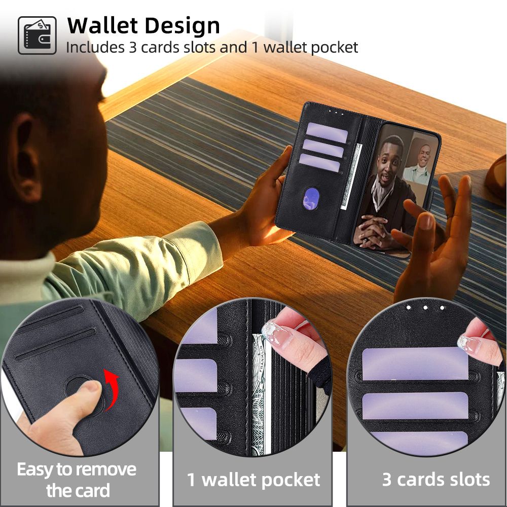 Leather Flip Cover For Tecno Camon 40 Pro Leather Case Magnetic Buckle Shockproof Wallet Covers