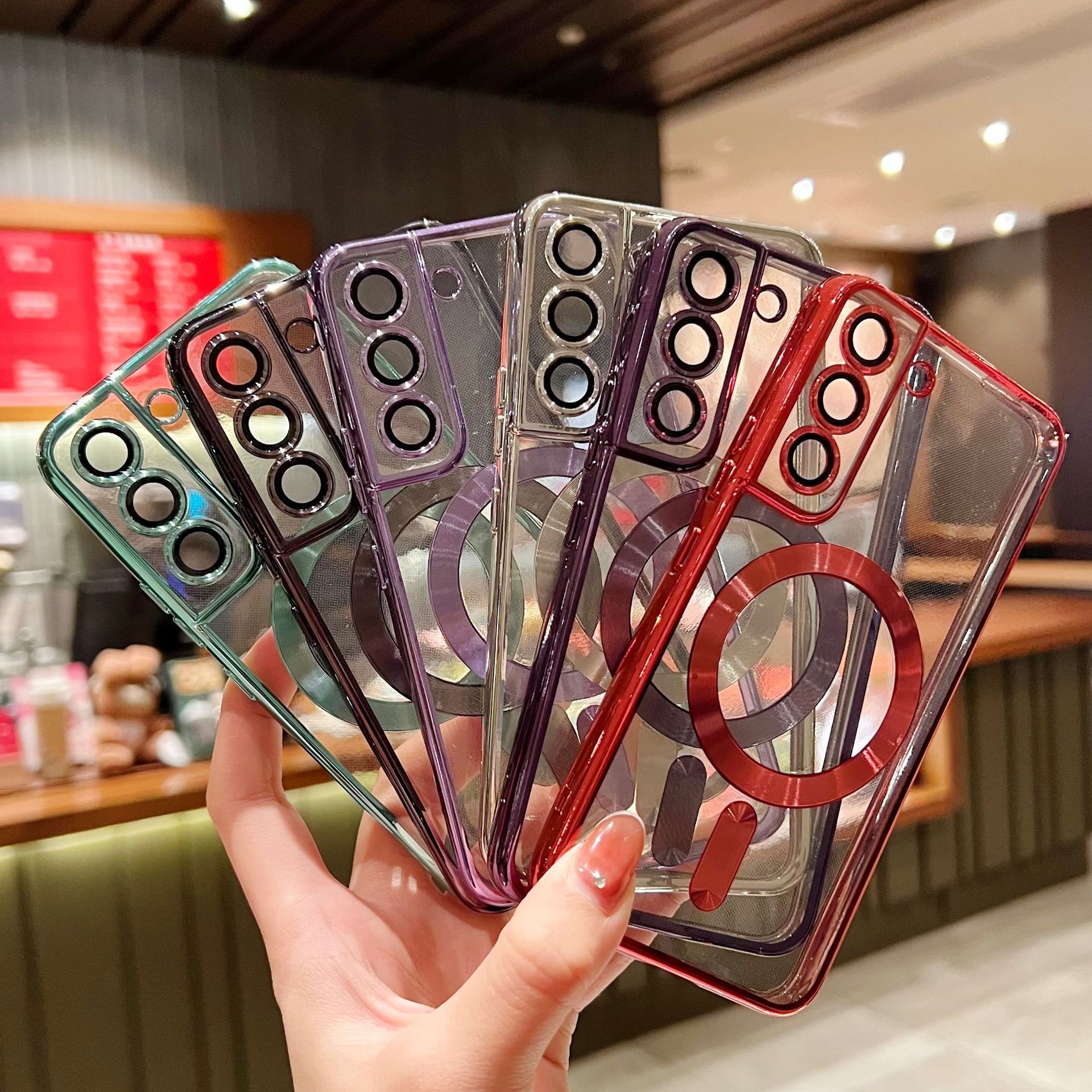Luxury Plating Silicon TPU Soft Cover for Samsung Galaxy A35 A55 A05S A15 A25 A56 A36 A26 A16 A06 A54 A34 A24 A14 S25 Edge support Magnetic Charger Wireless