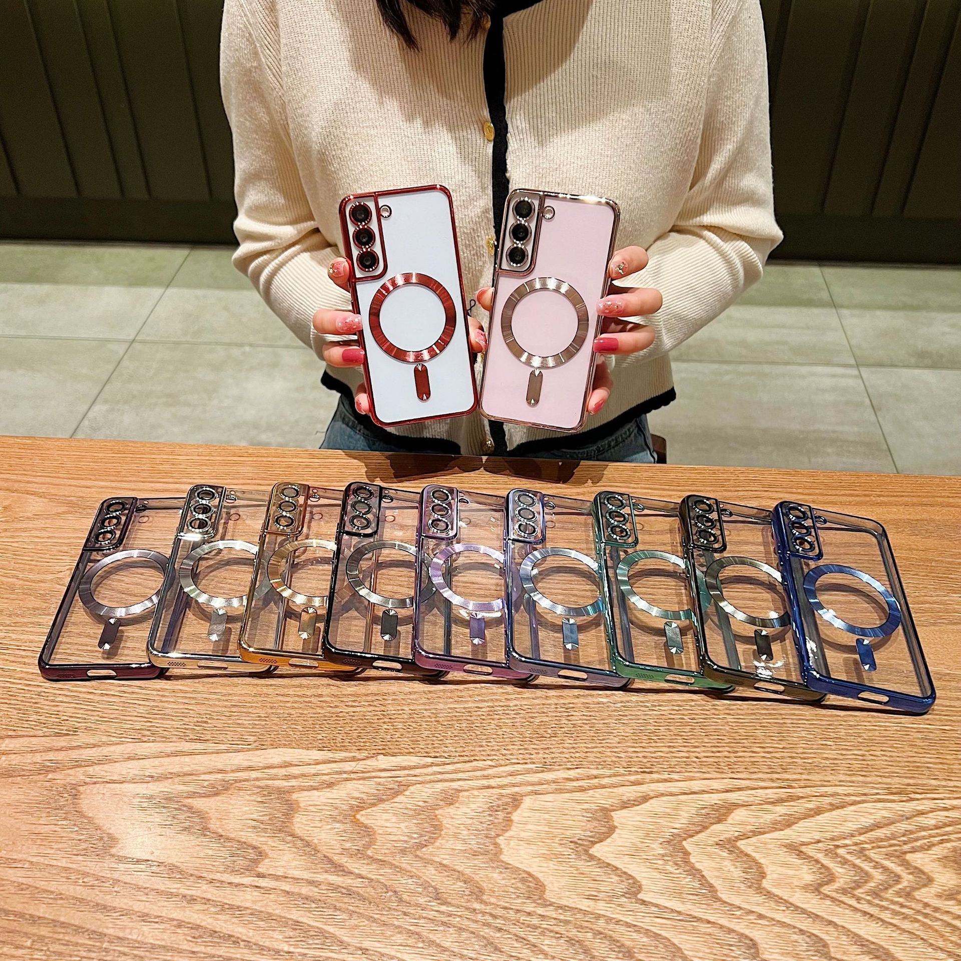 Luxury Plating Silicon TPU Soft Cover for Samsung Galaxy A35 A55 A05S A15 A25 A56 A36 A26 A16 A06 A54 A34 A24 A14 S25 Edge support Magnetic Charger Wireless