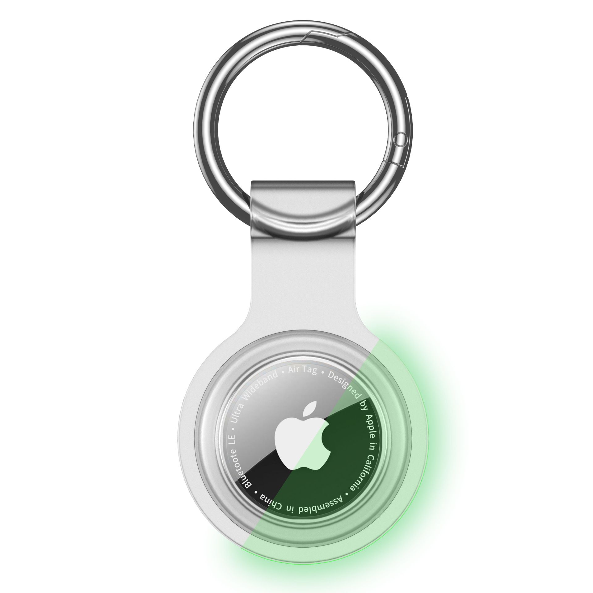 Suitable for Airtag Keychain Silicone, Airtag Holder with Keychain, Car Dog Collar, Car, Compatible with Apple Airtag Protective Case Waterproof Tracker
