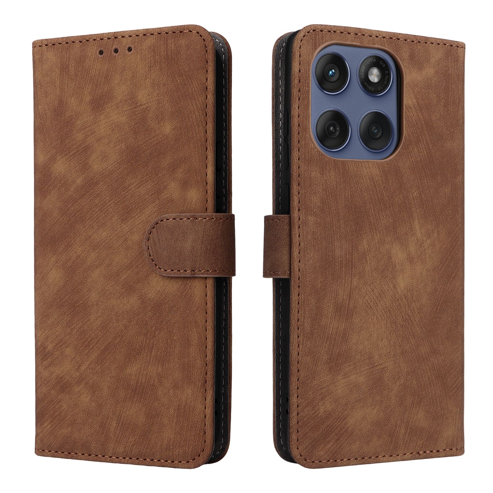 Flip Cover for Motorola Edge 60 Fusion PU Leather Phone Case Full-Body Protection [RFID Blocking] Wallet Cover