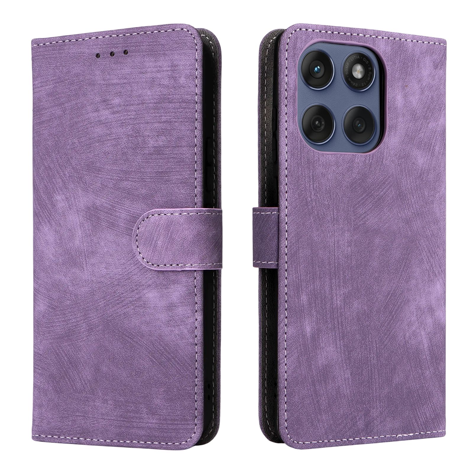 Flip Cover for Motorola Edge 60 Fusion PU Leather Phone Case Full-Body Protection [RFID Blocking] Wallet Cover