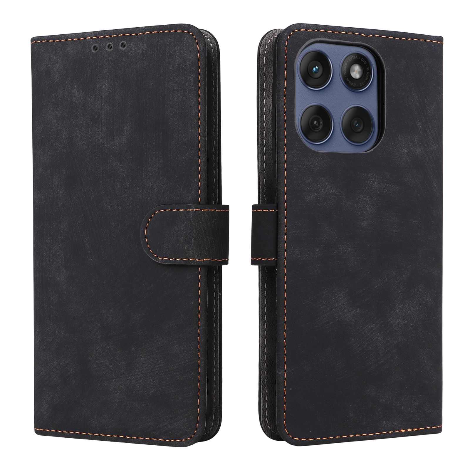 Flip Cover for Motorola Edge 60 Fusion PU Leather Phone Case Full-Body Protection [RFID Blocking] Wallet Cover