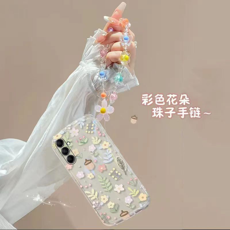 Phone Case for Samsung Galaxy A15 4G Fashion Flowers Soft Case Fall Prevention Protective Cover for Samsung Galaxy A15 5G