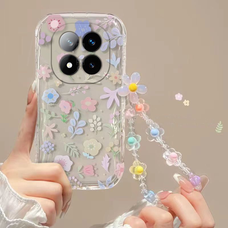 Phone Case for Xiaomi Redmi Note 14 Pro+ 5G Fashion Flowers Soft Case Fall Prevention Protective Cover for Xiaomi Redmi Note 14 Pro Plus 5G