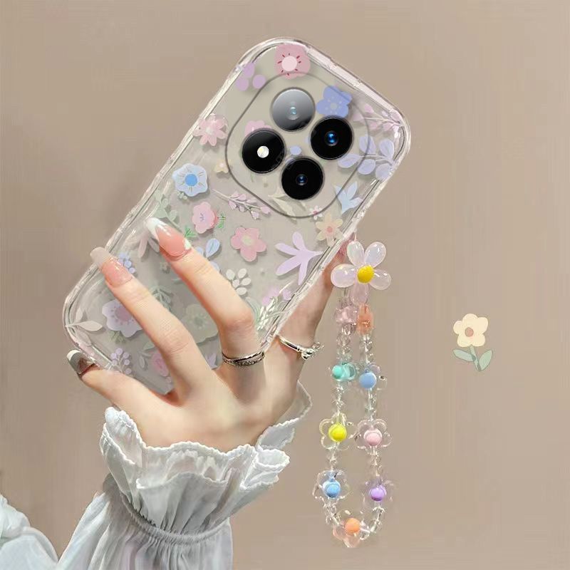 Phone Case for Xiaomi Redmi Note 14 Pro+ 5G Fashion Flowers Soft Case Fall Prevention Protective Cover for Xiaomi Redmi Note 14 Pro Plus 5G