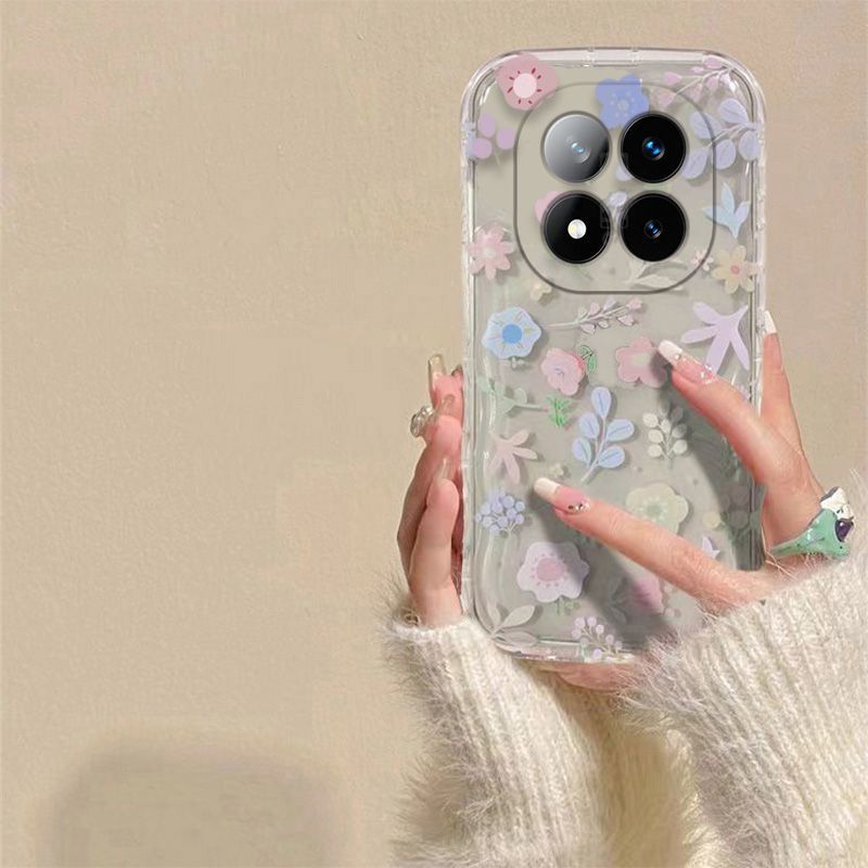 Phone Case for Xiaomi Redmi Note 14 Pro+ 5G Fashion Flowers Soft Case Fall Prevention Protective Cover for Xiaomi Redmi Note 14 Pro Plus 5G