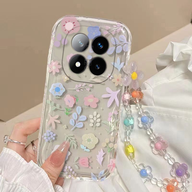 Phone Case for Xiaomi Redmi Note 14 Pro+ 5G Fashion Flowers Soft Case Fall Prevention Protective Cover for Xiaomi Redmi Note 14 Pro Plus 5G