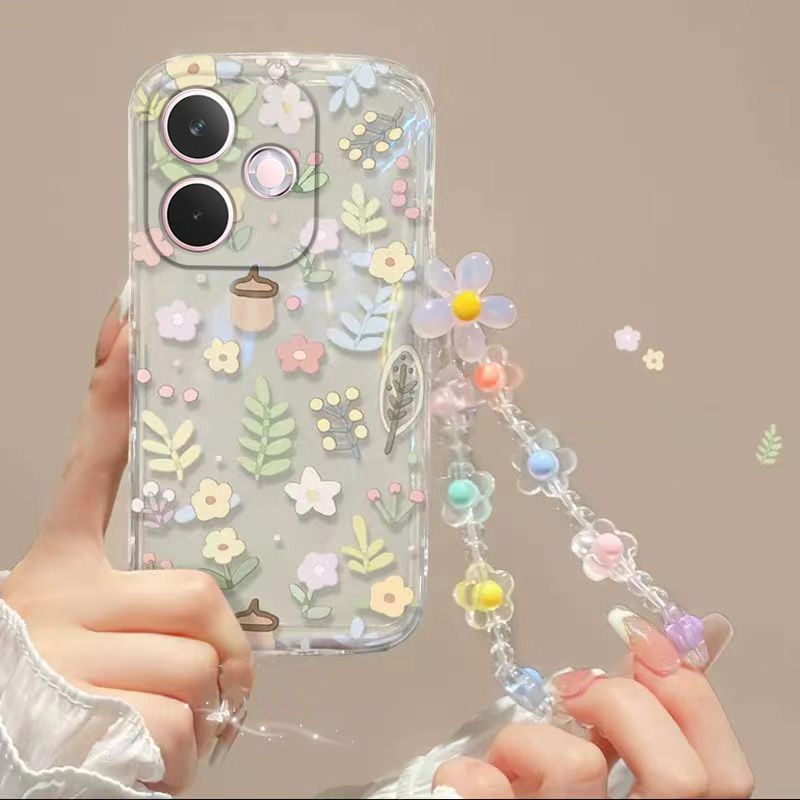 Phone Case for OPPO A5 Pro 5G Fashion Flowers Soft Case Fall Prevention Protective Cover for OPPO A5 Pro 5G