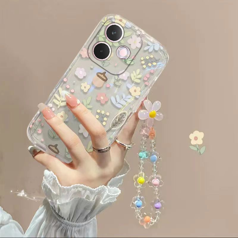 Phone Case for OPPO A5 Pro 5G Fashion Flowers Soft Case Fall Prevention Protective Cover for OPPO A5 Pro 5G