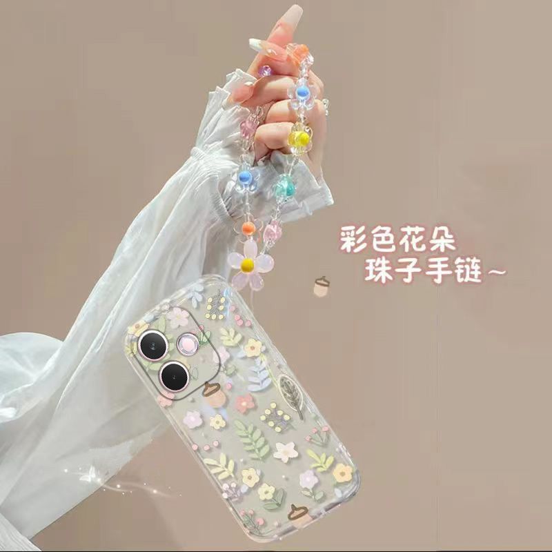 Phone Case for OPPO A5 Pro 5G Fashion Flowers Soft Case Fall Prevention Protective Cover for OPPO A5 Pro 5G