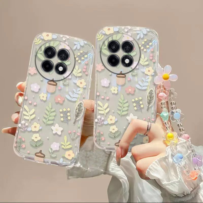 Phone Case for OnePlus 13R 5G Fashion Flowers Soft Case Fall Prevention Protective Cover for OnePlus 13R