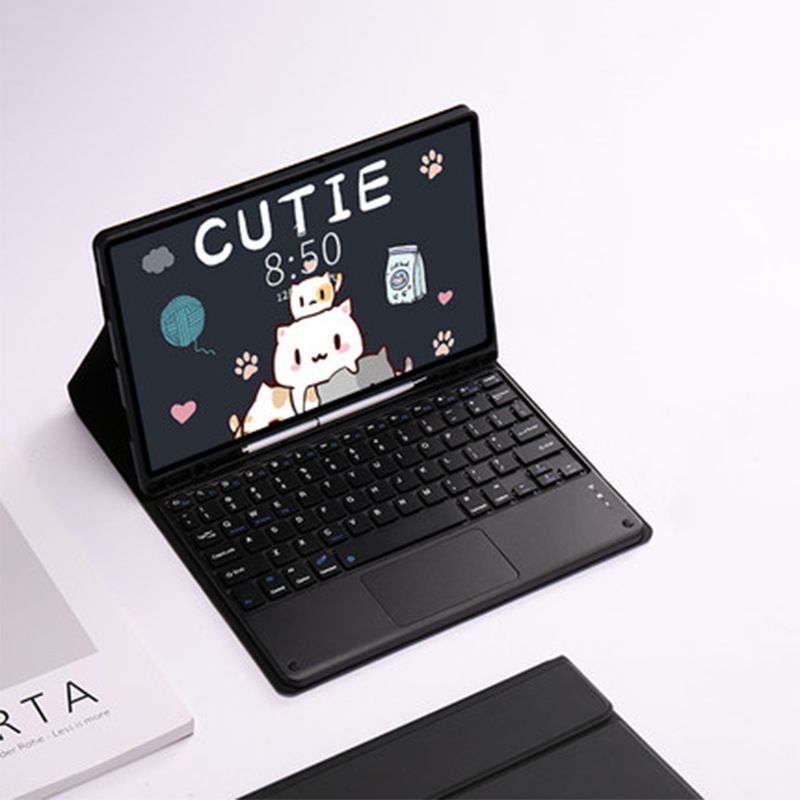 Keyboard + Tablet Case for Samsung Galaxy Tab S9 Ultra 14.6" inch/  S8 Ultra 14.6" inch Magnetic Bluetooth Keyboard Leather Flip Cover With Touchpad Bluetooth Keyboard Flip Cover Leather Case