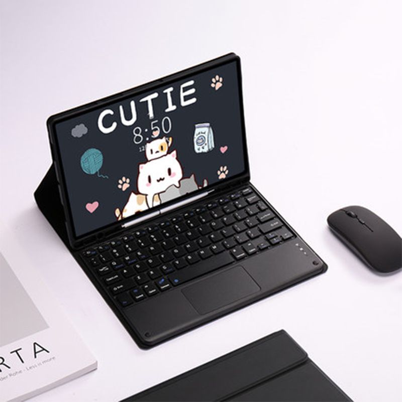 Keyboard + Tablet Case for Samsung Galaxy Tab S9 Ultra 14.6" inch/  S8 Ultra 14.6" inch Magnetic Bluetooth Keyboard Leather Flip Cover With Touchpad Bluetooth Keyboard Flip Cover Leather Case