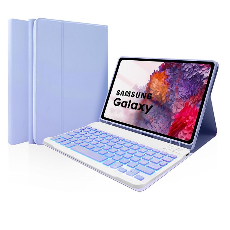 Keyboard + Tablet Case for Samsung Galaxy Tab S6 Lite 10.4" inch 2024, 2022, 2020 Magnetic Bluetooth Keyboard Flip Cover 7 Color Backlight Keyboard Flip Cover Leather Case