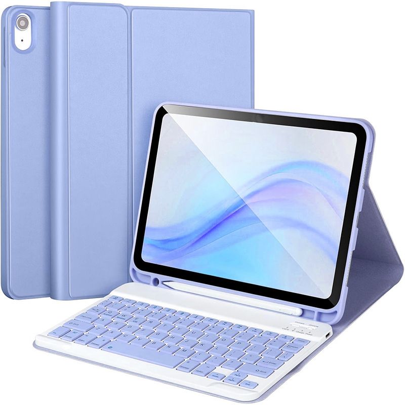 Keyboard + Tablet Case for Apple iPad 10.9" 2022/ Apple iPad 10th Generation 10.9" inch Magnetic Bluetooth Keyboard Leather Flip Cover