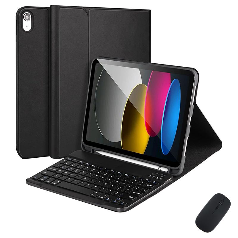 Keyboard + Tablet Case for Apple iPad 10.9" 2022/ Apple iPad 10th Generation 10.9" inch Magnetic Bluetooth Keyboard Leather Flip Cover