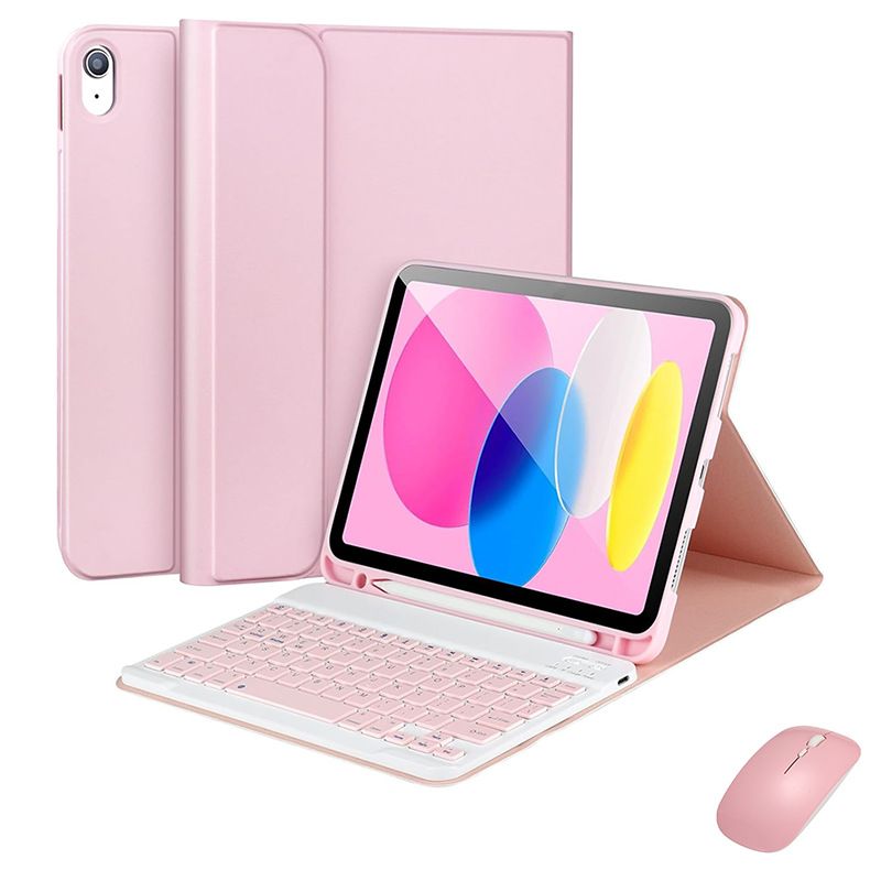 Keyboard + Tablet Case for Apple iPad 10.9" 2022/ Apple iPad 10th Generation 10.9" inch Magnetic Bluetooth Keyboard Leather Flip Cover