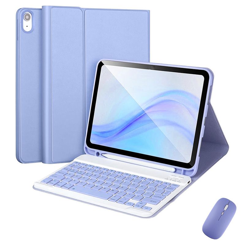 Keyboard + Tablet Case for Apple iPad 10.9" 2022/ Apple iPad 10th Generation 10.9" inch Magnetic Bluetooth Keyboard Leather Flip Cover