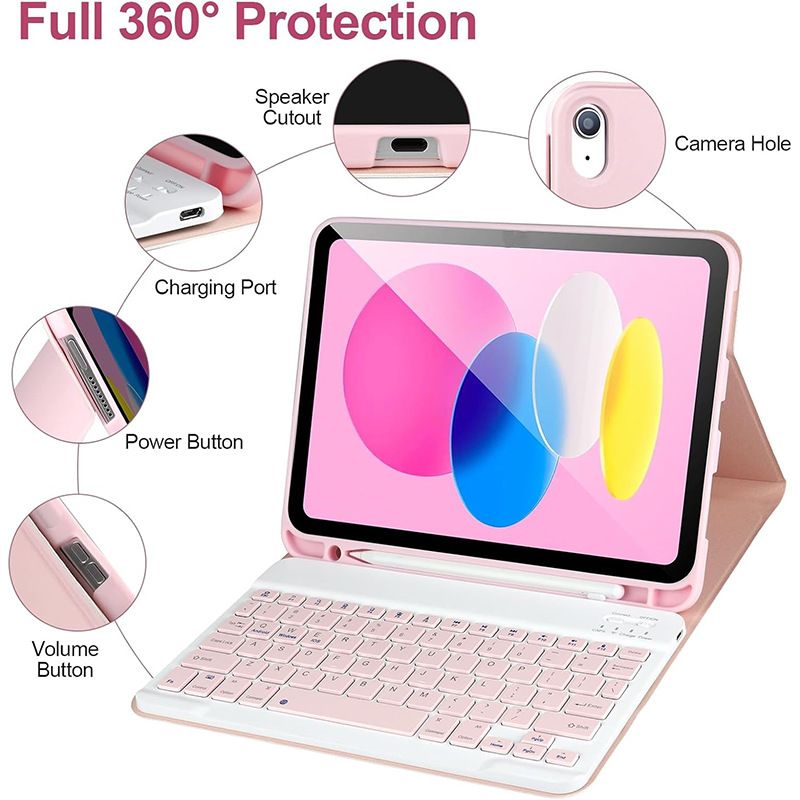 Keyboard + Tablet Case for Apple iPad A16 11th Gen 11 inch/Apple iPad 2025 11 inch (11th generation) Magnetic Bluetooth Keyboard Leather Flip Cover