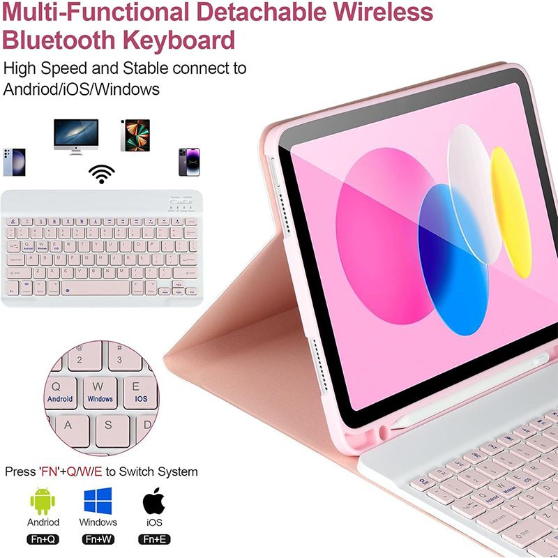 Keyboard + Tablet Case for Apple iPad A16 11th Gen 11 inch/Apple iPad 2025 11 inch (11th generation) Magnetic Bluetooth Keyboard Leather Flip Cover
