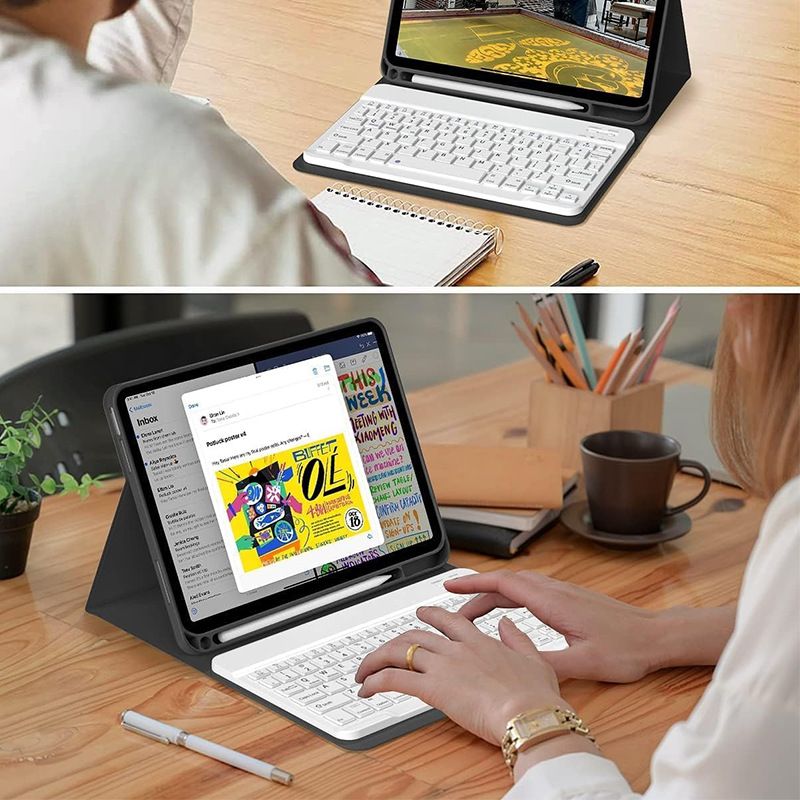 Keyboard + Tablet Case for Apple iPad Air 11 inch (M2) 2024 Magnetic Bluetooth Keyboard Leather Flip Cover