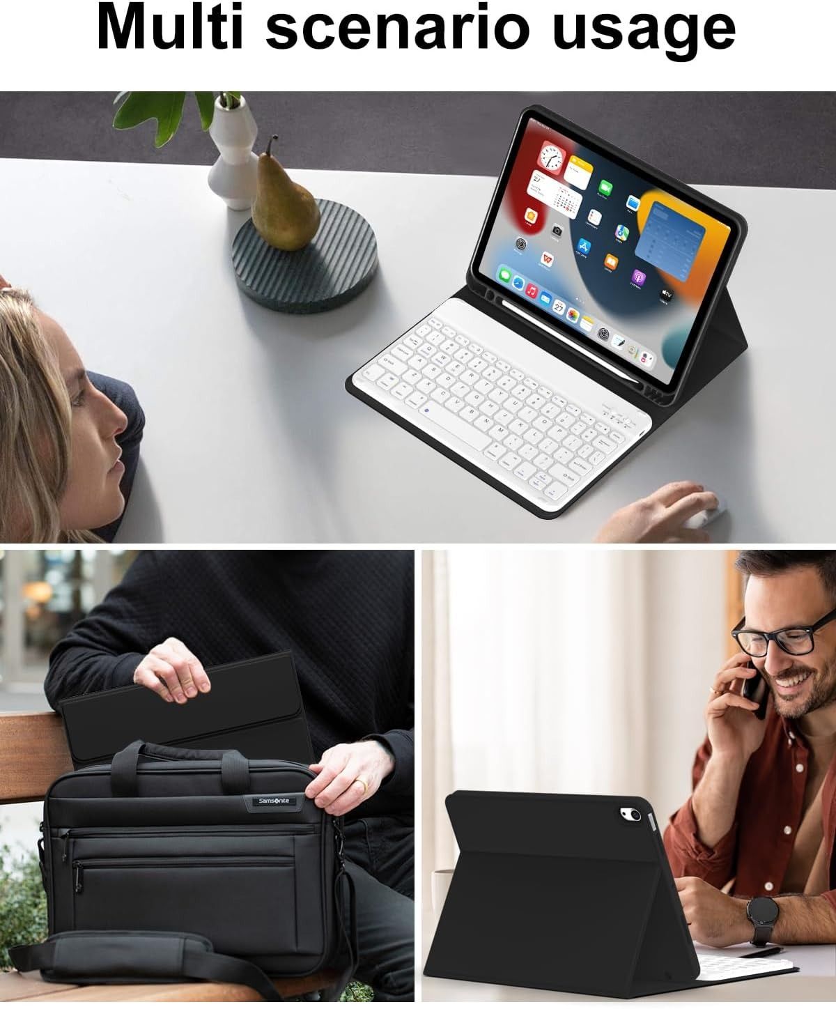 Keyboard + Tablet Case for Apple iPad Air 11 inch (M2) 2024 Magnetic Bluetooth Keyboard Leather Flip Cover