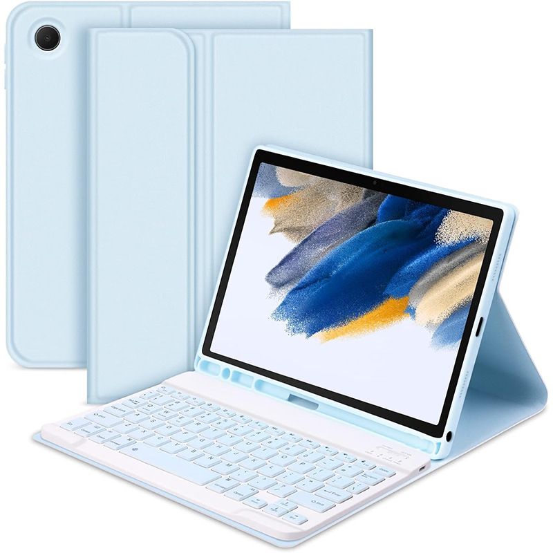 Keyboard + Tablet Case for Samsung Galaxy Tab A8 10.5 inch/ (X200/X205) Magnetic Bluetooth Keyboard Leather Flip Cover