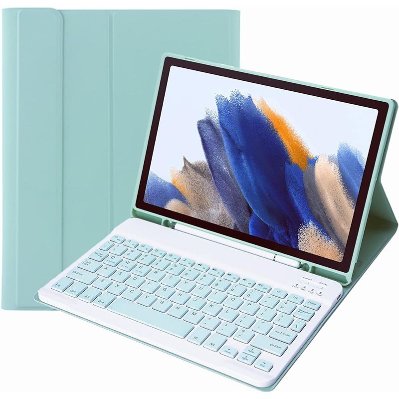 Keyboard + Tablet Case for Samsung Galaxy Tab A7 10.4 inch/ (T500/T505) Magnetic Bluetooth Keyboard Leather Flip Cover