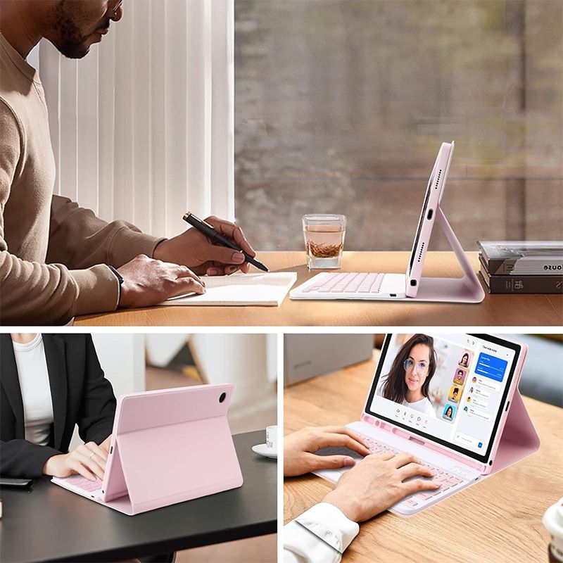 Keyboard + Tablet Case for Samsung Galaxy Tab A7 10.4 inch/ (T500/T505) Magnetic Bluetooth Keyboard Leather Flip Cover