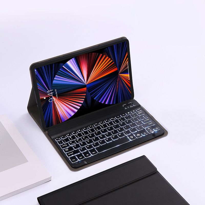Keyboard + Tablet Case for Honor Pad X8a 11 inch/ Honor Pad X9 11 inch Magnetic Bluetooth Keyboard Leather Flip Cover 7 Color Backlight Bluetooth Keyboard Flip Cover Leather Case