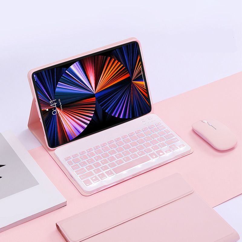 Keyboard + Tablet Case for Honor Pad X8a 11 inch/ Honor Pad X9 11 inch Magnetic Bluetooth Keyboard Leather Flip Cover 7 Color Backlight Bluetooth Keyboard Flip Cover Leather Case