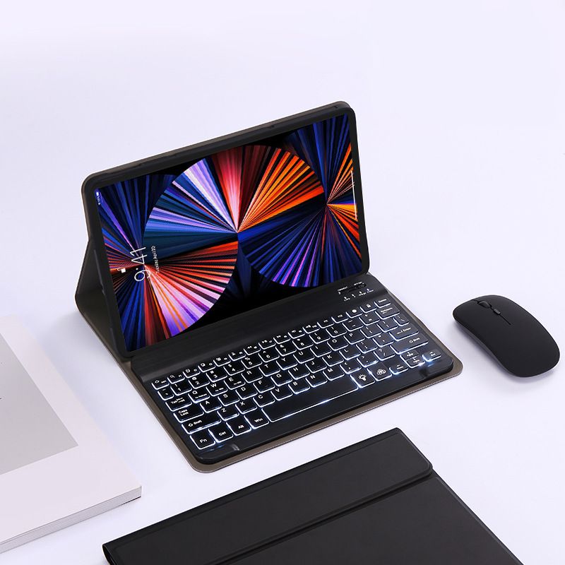 Keyboard + Tablet Case for Honor Pad X8a 11 inch/ Honor Pad X9 11 inch Magnetic Bluetooth Keyboard Leather Flip Cover 7 Color Backlight Bluetooth Keyboard Flip Cover Leather Case