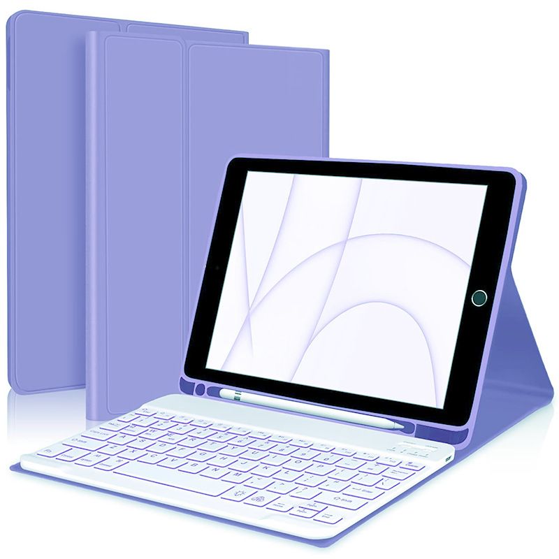 Keyboard + Tablet Case for Apple iPad mini 6 8.3 inch Magnetic Bluetooth Keyboard Leather Flip Cover 7 Color Backlight Bluetooth Keyboard Flip Cover Leather Case