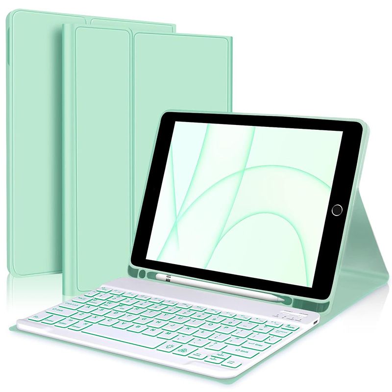 Keyboard + Tablet Case for Apple iPad mini 6 8.3 inch Magnetic Bluetooth Keyboard Leather Flip Cover 7 Color Backlight Bluetooth Keyboard Flip Cover Leather Case