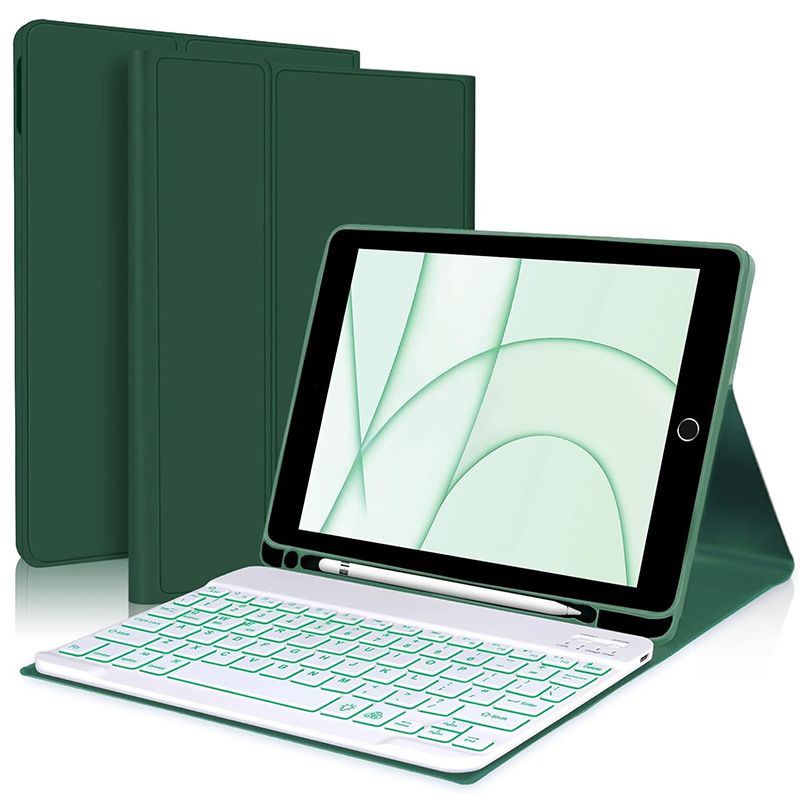 Keyboard + Tablet Case for Apple iPad mini 6 8.3 inch Magnetic Bluetooth Keyboard Leather Flip Cover 7 Color Backlight Bluetooth Keyboard Flip Cover Leather Case