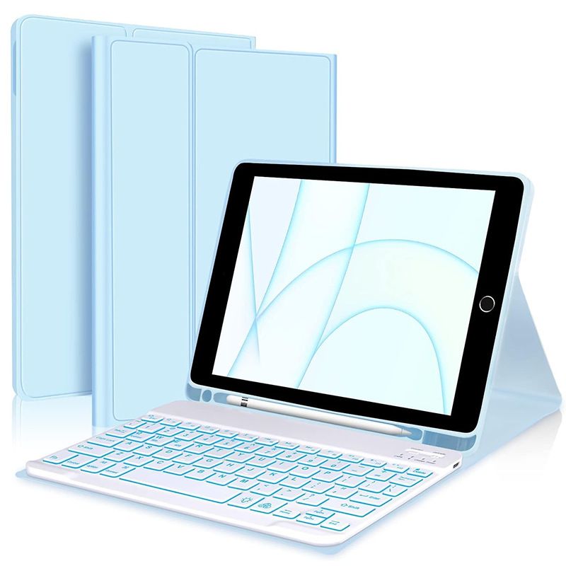 Keyboard + Tablet Case for Apple iPad mini 6 8.3 inch Magnetic Bluetooth Keyboard Leather Flip Cover 7 Color Backlight Bluetooth Keyboard Flip Cover Leather Case