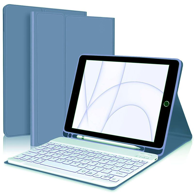 Keyboard + Tablet Case for Apple iPad mini 6 8.3 inch Magnetic Bluetooth Keyboard Leather Flip Cover 7 Color Backlight Bluetooth Keyboard Flip Cover Leather Case