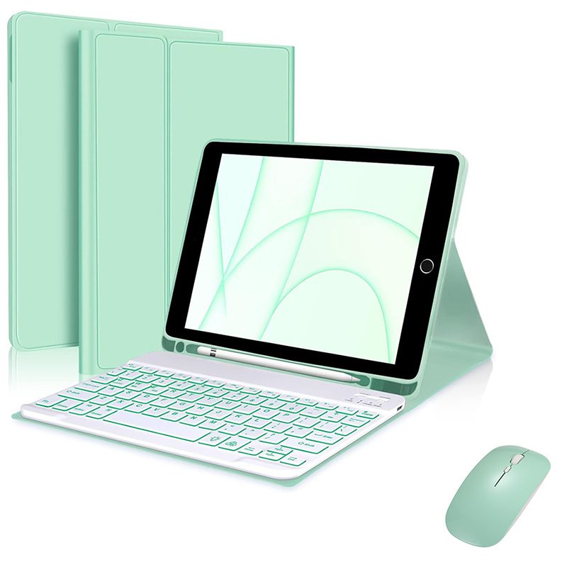Keyboard + Tablet Case for Apple iPad mini 6 8.3 inch Magnetic Bluetooth Keyboard Leather Flip Cover 7 Color Backlight Bluetooth Keyboard Flip Cover Leather Case