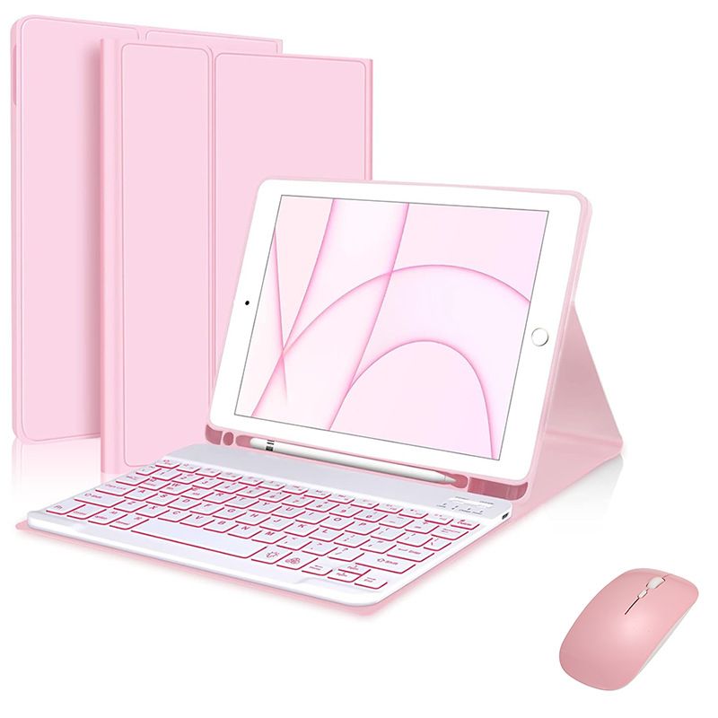 Keyboard + Tablet Case for Apple iPad mini 6 8.3 inch Magnetic Bluetooth Keyboard Leather Flip Cover 7 Color Backlight Bluetooth Keyboard Flip Cover Leather Case