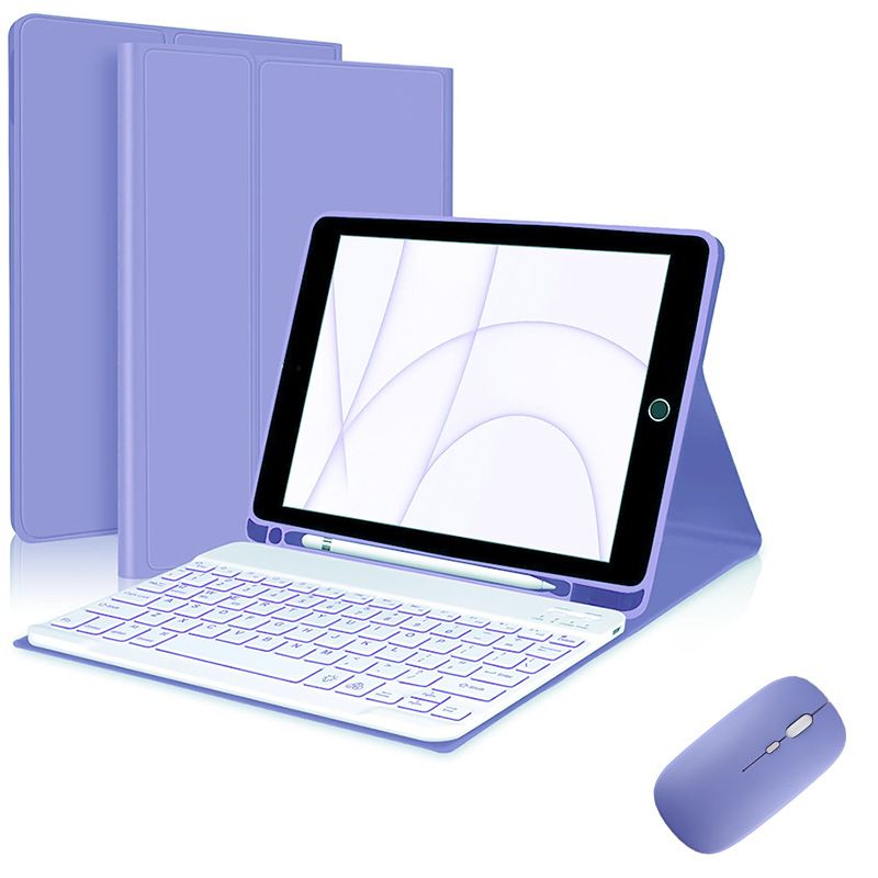 Keyboard + Tablet Case for Apple iPad mini 6 8.3 inch Magnetic Bluetooth Keyboard Leather Flip Cover 7 Color Backlight Bluetooth Keyboard Flip Cover Leather Case