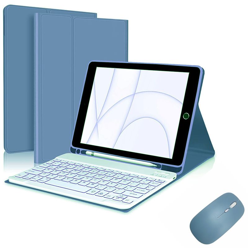 Keyboard + Tablet Case for Apple iPad mini 6 8.3 inch Magnetic Bluetooth Keyboard Leather Flip Cover 7 Color Backlight Bluetooth Keyboard Flip Cover Leather Case
