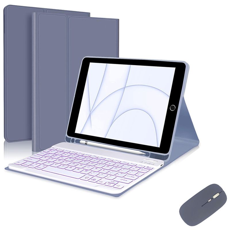 Keyboard + Tablet Case for Apple iPad mini 6 8.3 inch Magnetic Bluetooth Keyboard Leather Flip Cover 7 Color Backlight Bluetooth Keyboard Flip Cover Leather Case