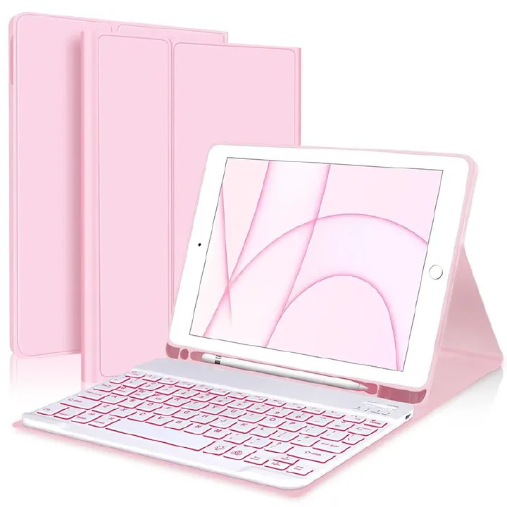 Keyboard + Tablet Case for Apple iPad mini5 mini4 mini3 mini2 mini1 Magnetic Bluetooth Keyboard Leather Flip Cover 7 Color Backlight Bluetooth Keyboard Flip Cover Leather Case