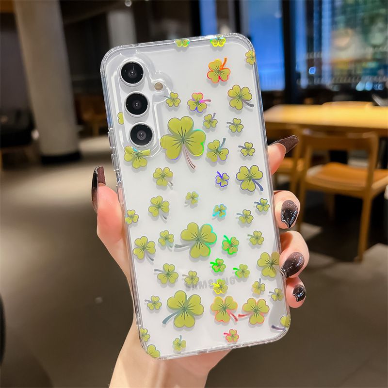 Luxury Fashion Colorful Flowers Transparent Phone Case for Samsung A56 A36 A26 A16 A06 A55 A35 A25 A15 A54 A34 A24 A14 Ultra High Quality Back Cover