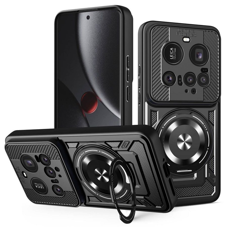 360 Rotating Stand Phone Case for Xiaomi 15 Ultra 15 Pro 14T Pro 14 Ultra Poco F7 Pro F7 Ultra X7 Pro 2-in-1 Shockproof Wireless Magnetic Car Charge Case